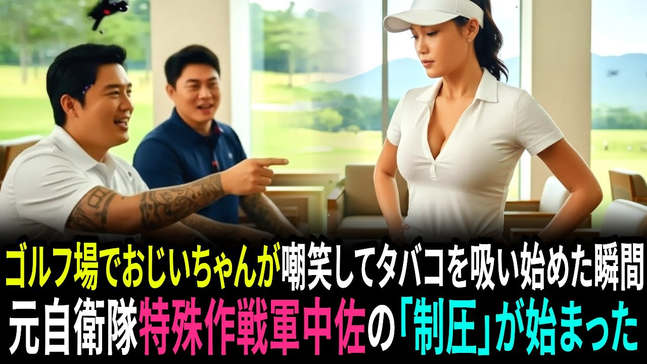 「ゴルフ場のラウンジでタバコを吸い始めたヤクザたち――ついに堪忍袋の緒が切れた元707特別任務部隊出身の女性陸上自衛隊中佐による“本物の教育”が始まる…」