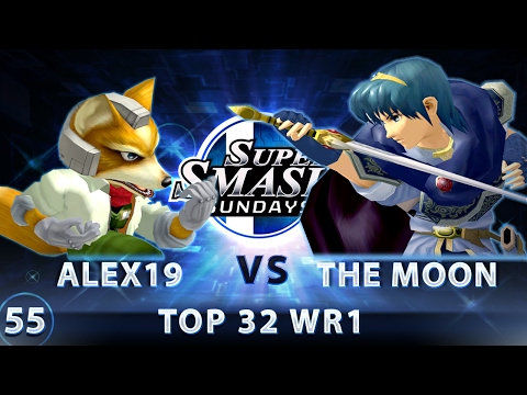SSS 55 - Alex19 (Fox) vs. The Moon (Marth) - SSBM Top 32 WR1 - Smash Melee