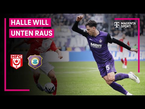 Hallescher FC – FC Erzgebirge Aue, Highlights mit Live-Kommentar | 3. Liga | MAGENTA SPORT