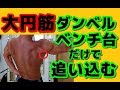 【筋トレ】大円筋をダンベルとベンチ台で発達させる方法