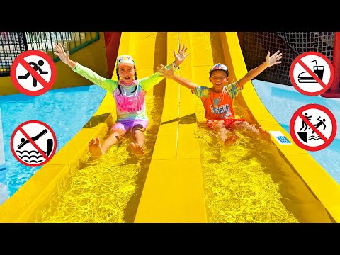 Rules of conduct in the Waterpark! Aquaventure with Sofia and Family