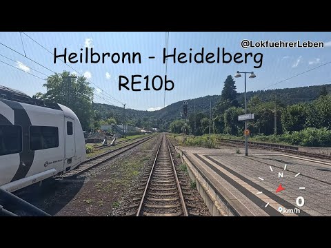 Raus aus dem Regen: Führerstandsmitfahrt Heilbronn - Heidelberg 05.08.2025 [4K]