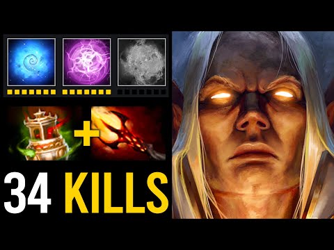 OMG 34 KILLS!! MASTER TIER INVOKER QUAS WEX CONSTANTLY BULLY THE RADIANT TEAM | Dota 2 Invoker