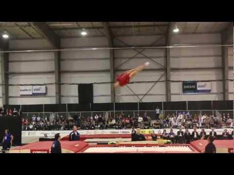 Karen Cockburn - 1st women's trampoline prelims - 2012 Canadian gymnastics championships