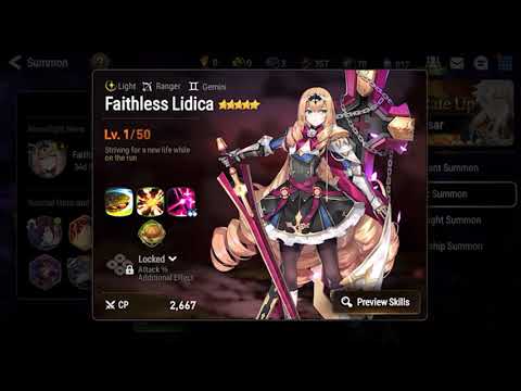 Epic Seven - Faithless Lidica Skill Exhibition