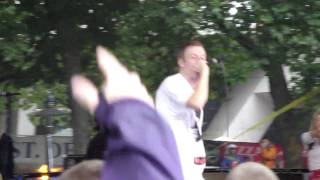Macklemore performing A Wake at Bumbershoot with Evan Roman