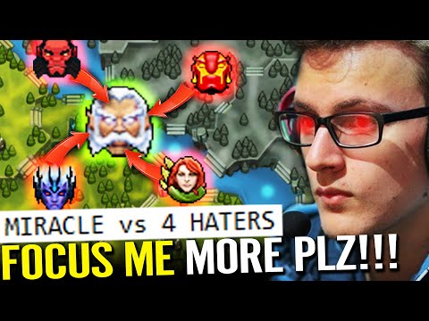 MIRACLE vs 4 Haters 100% Focus! Zeus 1vs4 Ganker MID WTF Crazy Skill DOTA 2 Pro Carry Guide