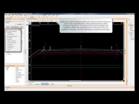 Typical cross section - Dimensioning / Roadline flags definition