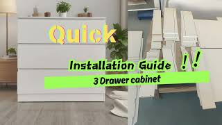 Assemble a 3-Drawer White Cabinet in Minutes | Quick & Easy Guide