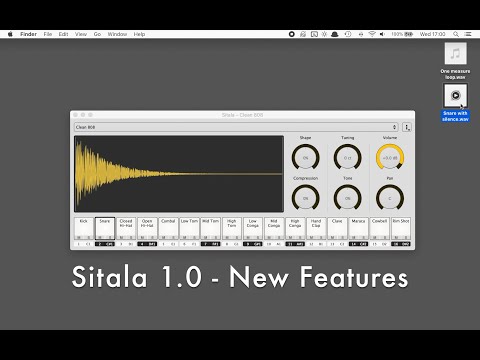 New features in Sitala 1.0:  free, multi-platform, drum sampler