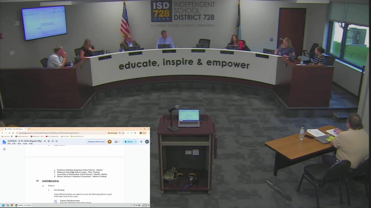 ISD 728 School Board Livestream Live Stream