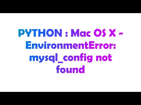 Mysql_config Not Found