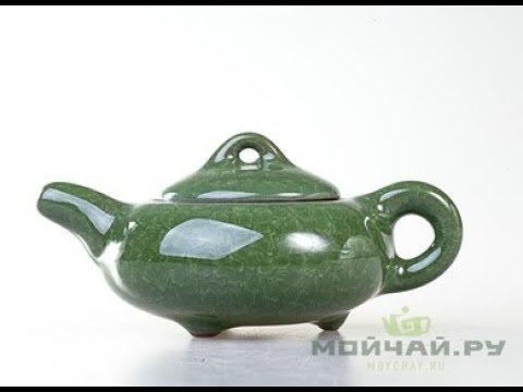 Teapot # 2907, ceramic/ glaze «ice crack»,150 ml.