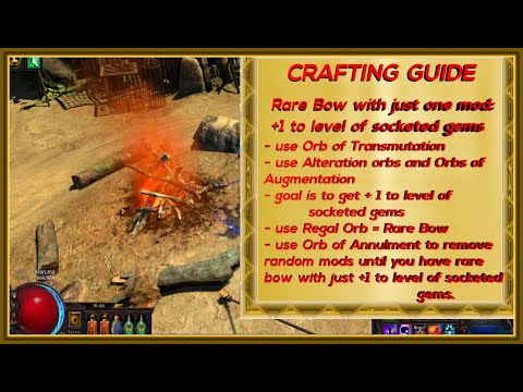 PoE CRAFTING 6L Bow +1 gems for ED Contagion, Soulrend  Bane ES/Low Life/CI builds