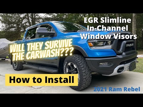 EGR Slimline In-Channel Window Visors - 2021 Ram Rebel