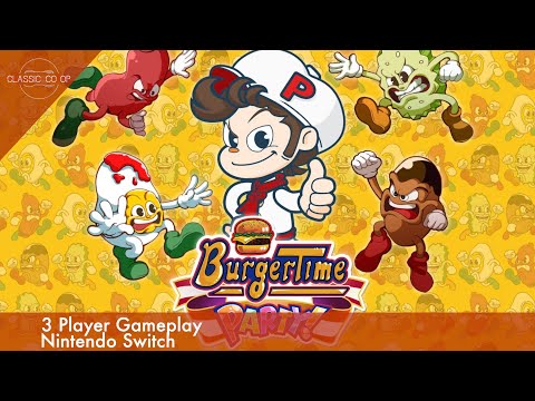 Burger Time Party | 3 Player Co-op Gameplay | Nintendo Switch
