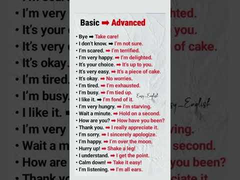 Basic vs Advanced English Expressions, Speak Like a Native with Common Conversational Phrases