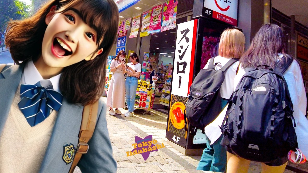 Tokyo, Iidabashi 🐶 Delicious Town 💖 4K ASMR Nonstop 1 Hour