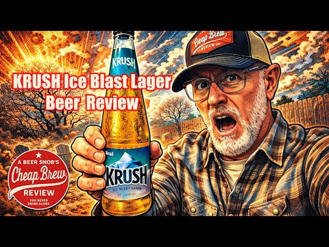 KRUSH Ice Blast Lager Korea Beer by A Beer Snob's Cheap Brew Review | 크러쉬 아이스 블라스트 라거 한국 맥주