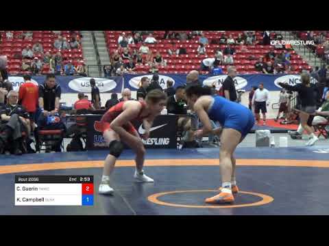57 Kg Quarters Cameron Guerin TMWC Vs Kelsey Campbell Sunkist Kids Wrestling Club