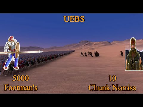 10 Chunk Norriss vs 5000 Footman's | Ultimate Epic Battle Simulator |