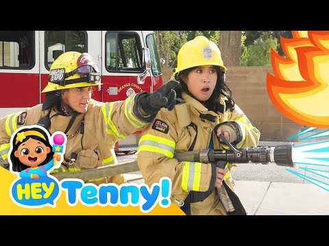 🚒 Becoming a Firefighter! | Explore Firetruck | Educational Videos for Kids | Hey Tenny!