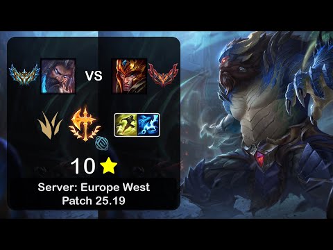 Udyr Jungle vs Jarvan IV - EUW Challenger - Patch 25.19