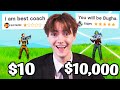 I Hired a $10 vs $10,000 Fortnite Coach!