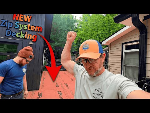 Jay's BIGGEST Project EVER!! Ep. 34-- DIY/Custom Shelves and NEW Zip System Decking Unveiled!!