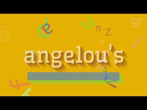 HOW TO PRONOUNCE ANGELOU'S? #angelou's