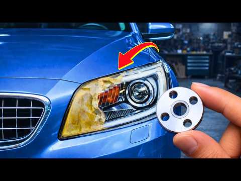 Millions Don't Know This: A Simple Angle Grinder Can Make Headlights Shine Like New!😱