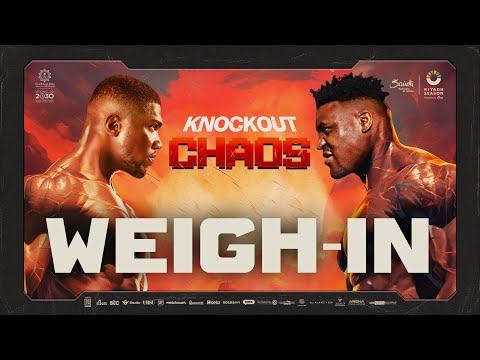 LIVE FINAL WEIGH-IN | ANTHONY JOSHUA vs FRANCIS NGANNOU | KNOCKOUT CHAOS