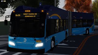 Bx35 from Washington Hts G.W. Bridge to West Farms Rd Jennings St (Roblox)