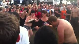 CPR fest 2012 girls messing the pit we started up