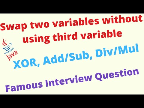 Swap Two Numbers Without Using Third Variable In Java 3 Methods