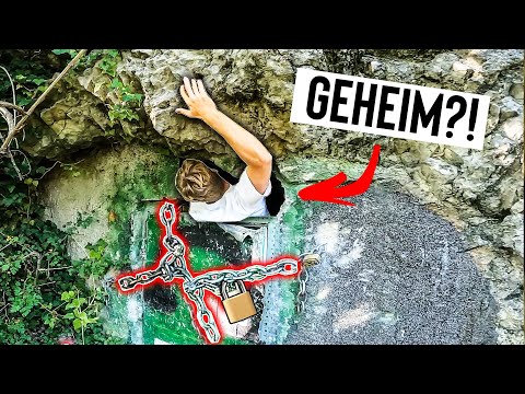 Found HIDDEN HOLE in a ROCK WALL!⛰️ ENTRANCE into WWII tunnel?! (XXL Urbex-Tour)