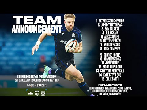 Edinburgh vs Glasgow Warriors URC Rd 8 2025