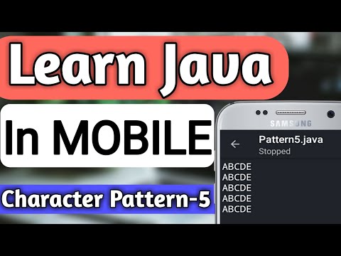 Character Pattern 5 Programs In Java Pattern Programs In Javajava Patterns Learn Java In Mobile