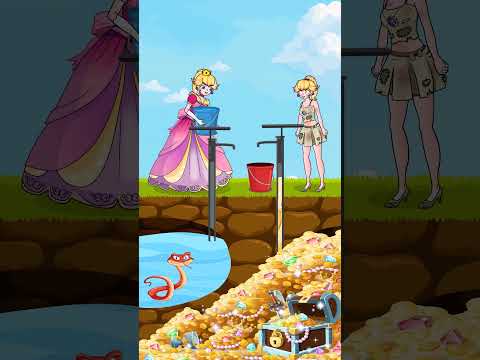 Rich Peach vs Poor Peach – The Ultimate Treasure Battle!