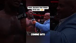 Israel Adesanya’s First Words After Losing To Joe Pyfer🫡🔥 #ufc