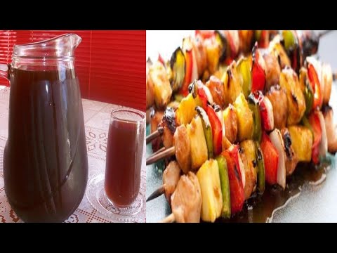 How to make INCREDIBLE Grilled Chicken - Shish Tawouk and Making original carob juice