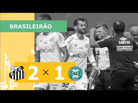 Santos 2 x 1 Coritiba - Gols - 17/04 - Campeonato Brasileiro 2022