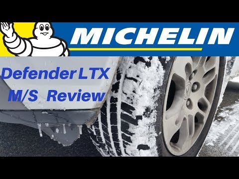 Michelin Defender LTX Tire wet and snow covered road traction test and review M/S