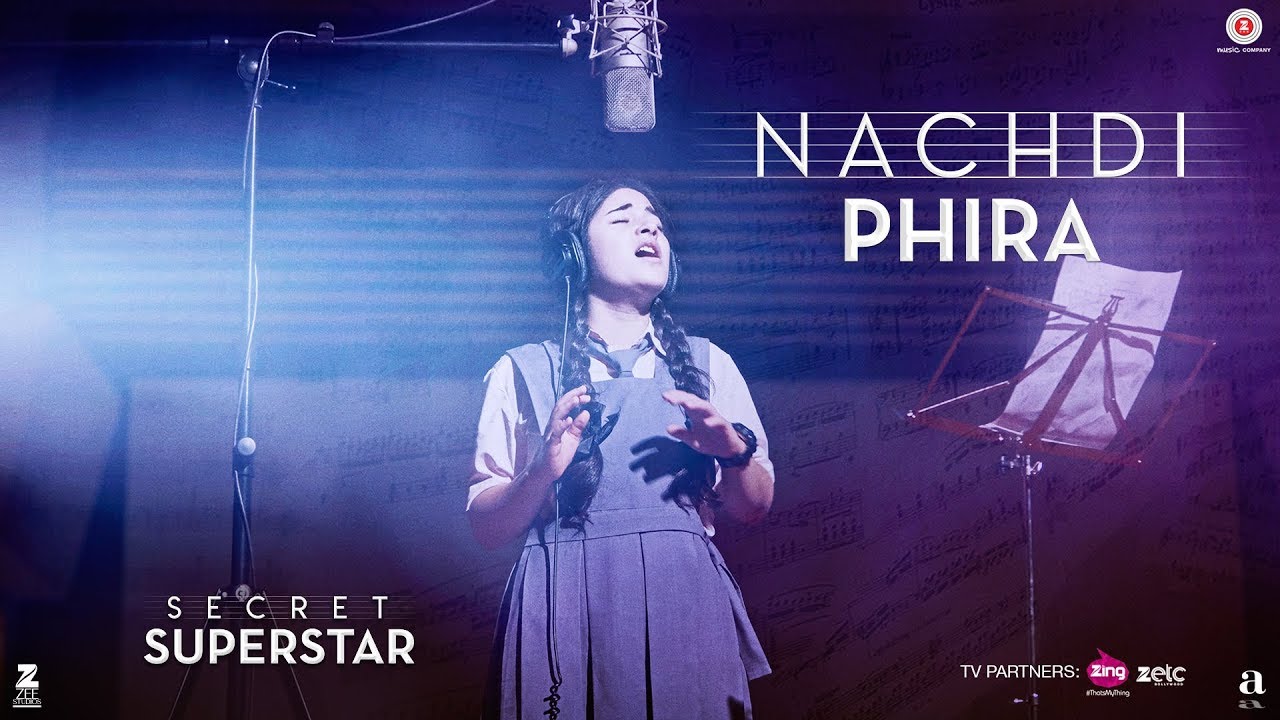 Nachdi Phira Lyrics | Secret Superstar | Aamir Khan, Farrukh Jaffer, Kabir Sheikh, Meher Vij, Raj Arjun, Tirth Sharma, Zaira Wasim | Meghna Mishra | Amit Trivedi