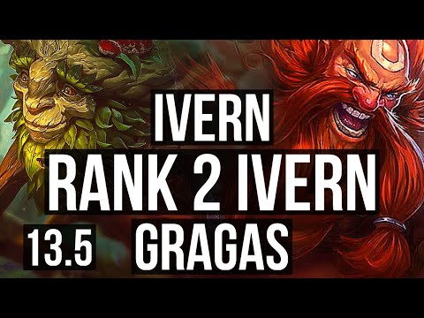 IVERN vs GRAGAS (JNG) | 3/0/16, Rank 2 Ivern, 1.9M mastery, 1200+ games | KR Grandmaster | 13.5