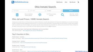 Ohio Jail and Prison / ODRC Inmate Search.