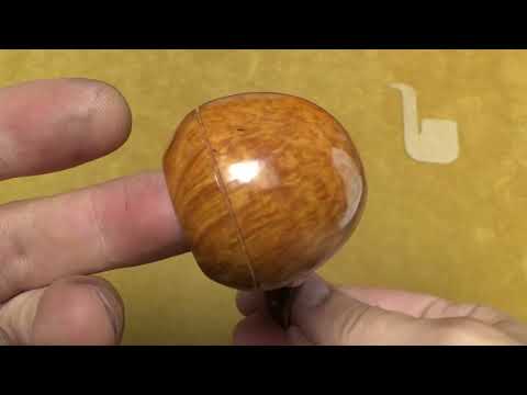 Pipa L'Anatra 2 uova d'oro con vera in argento - Quarter Bent Apple - filtro 9mm - AN134