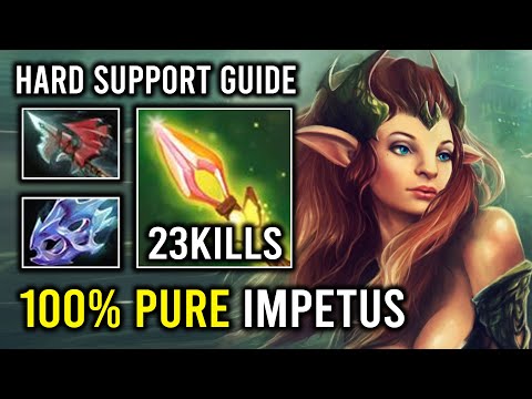 How to Hard Support Enchantress 7.35 Machine Gun 100% Pure Impetus Moon Shard Dota 2