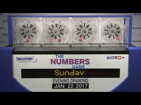 Evening Numbers Game Drawing: Sunday, January 22, 2017