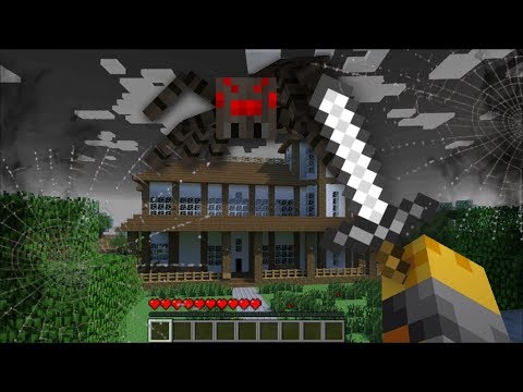 MC Naveed - Minecraft - SCARY SPIDER APPEAR IN MY HOUSE IN MINECRAFT !! Minecraft Mods